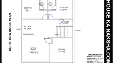 28X36 NORTH ROW HOUSE PLAN