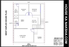 28X36 WEST DUPLEX HOUSE PLAN