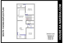 28X36 EAST DUPLEX HOUSE PLAN