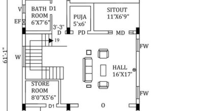 28X61-4 WEST FACING HOUSE PLAN