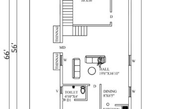 21X56 WEST FACING HOUSE PLAN