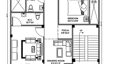 29-6X54-10 NORTH FACING HOUSE PLAN