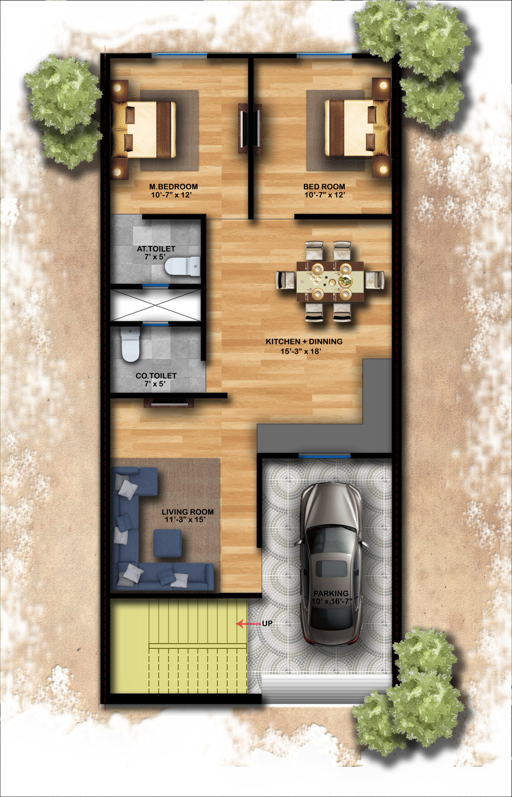 20 x 28 west facing house plan - HOUSE KA NAKSHA